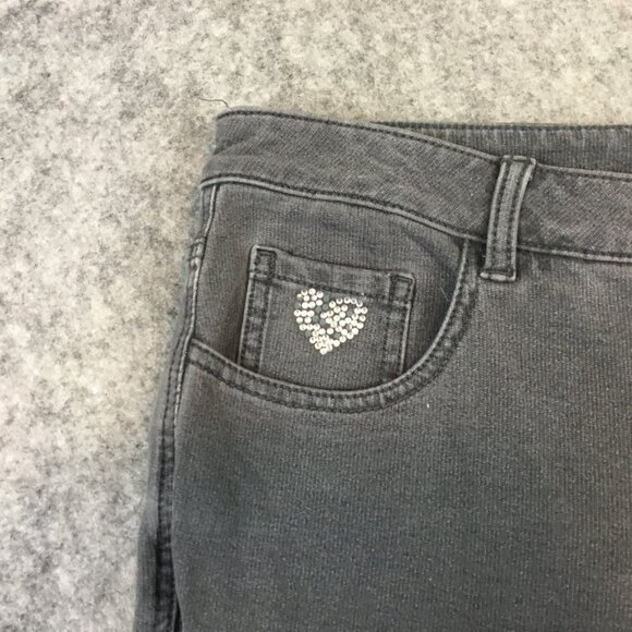 Dream Jeannes Quacker Factory Jeans 10 30 High Rise Boot Gray Soft Stretch Solid - Picture 4 of 14